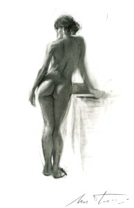 (42 x 30 cm) charcoal on&nbsp;paper